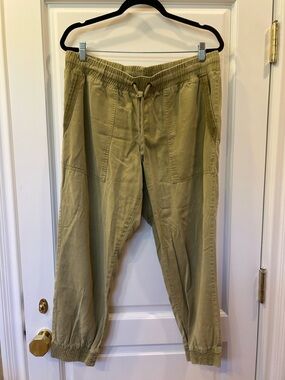 Zara Olive Green Drawstring Cargo Joggers